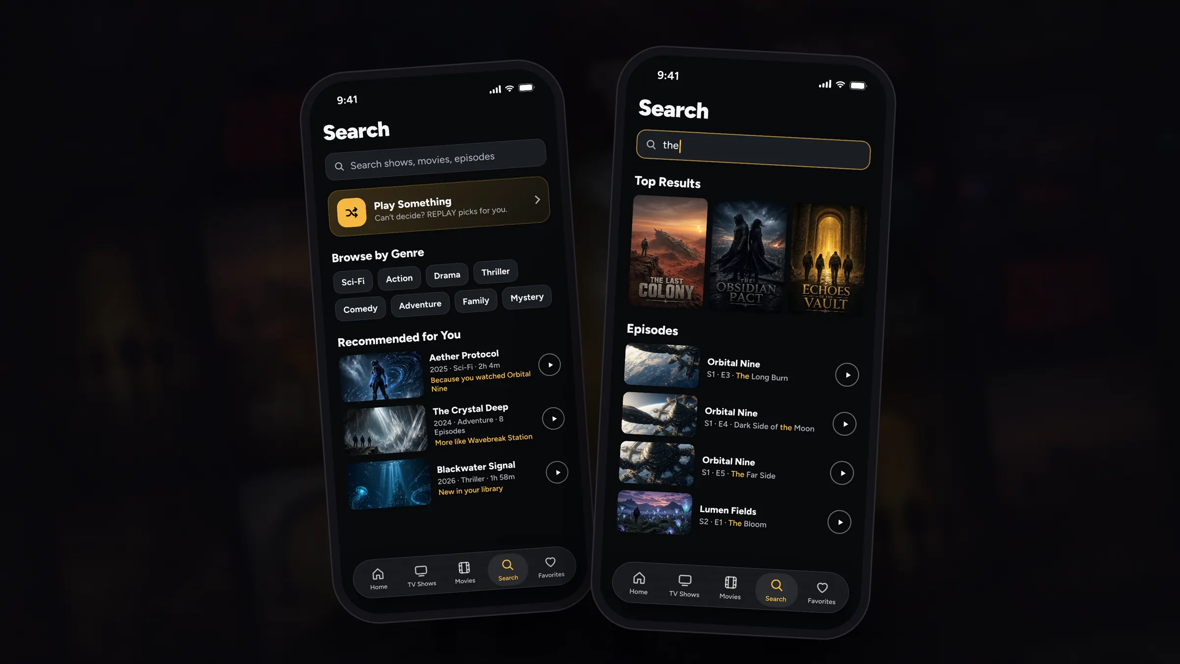 Search on iPhone: Play Something, genres and recommendations, and results as you type