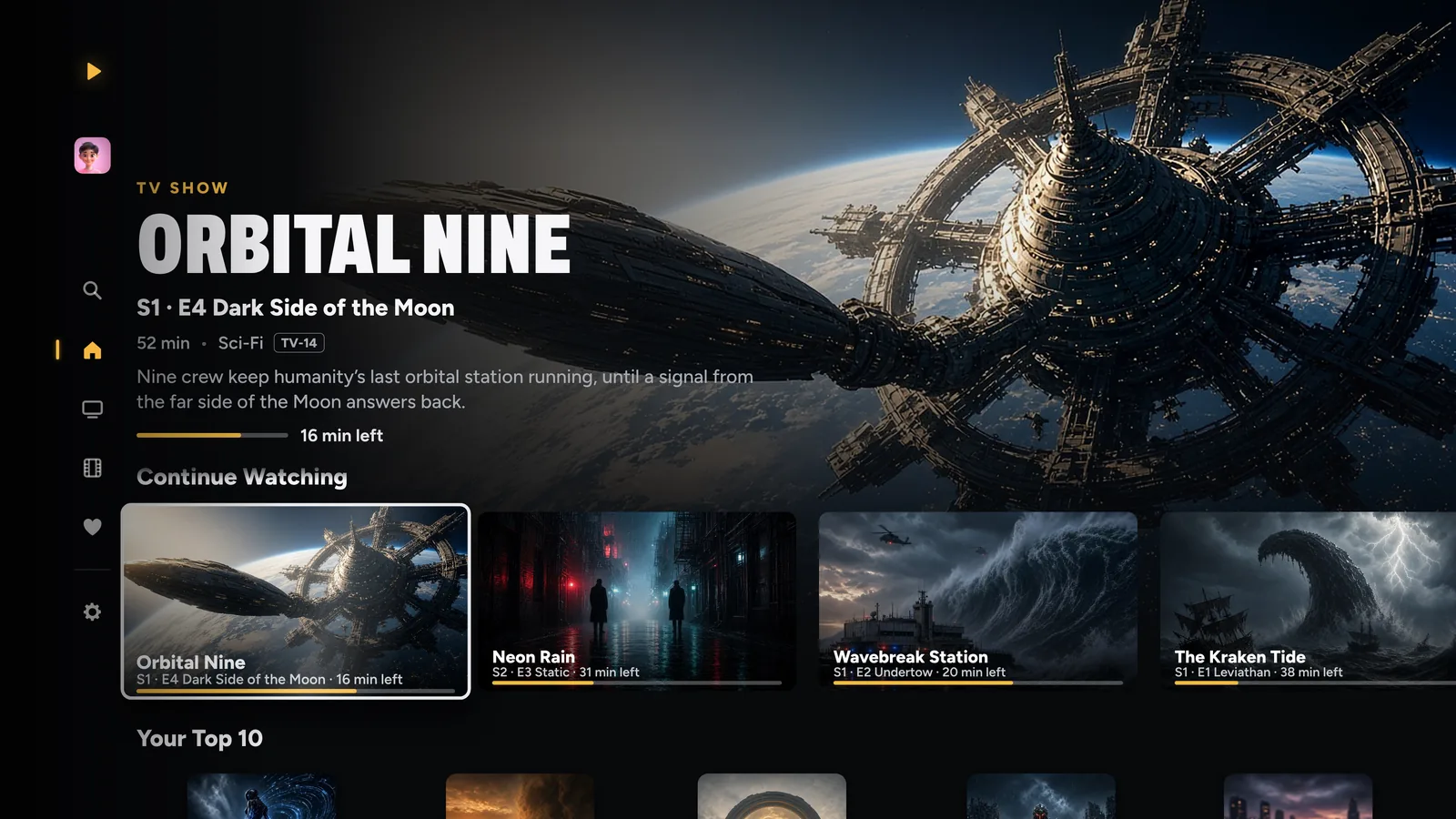 REPLAY Home on Apple TV with Orbital Nine and Continue Watching
